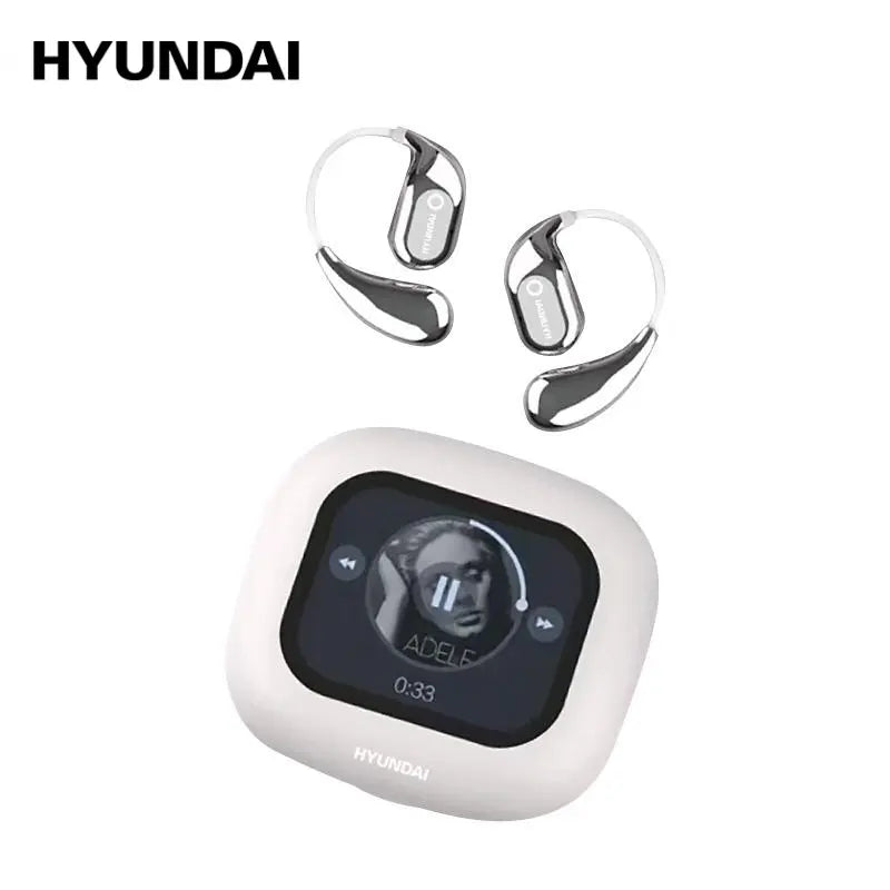 HYUNDAI HY-Q18 Pro Bluetooth Wireless Earbuds with Full-Color Touch Display, Support Translation via Mobile App, Smart Headphones for Music & Calls, Compatible with Android & Ios