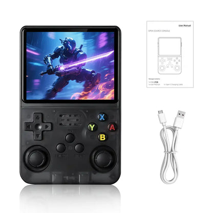 R36S Handheld Retro Game Console with 3.5-Inch IPS Screen 1 Count Portable Linux System Gaming Console Supports 20,000+ Games Rechargeable Pocket Game Device Gaming Items Products - Protection,Summerwins