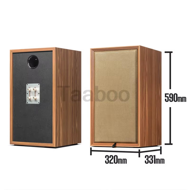 8-Inch Three-Way Labyrinth Bookshelf Speaker Enclosure for DIY High-Fidelity Audio - Artisan Wooden Passive Speaker Box