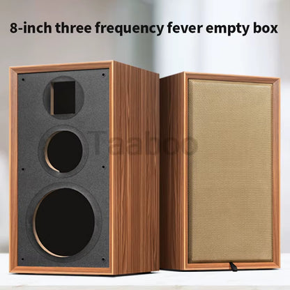 8-Inch Three-Way Labyrinth Bookshelf Speaker Enclosure for DIY High-Fidelity Audio - Artisan Wooden Passive Speaker Box