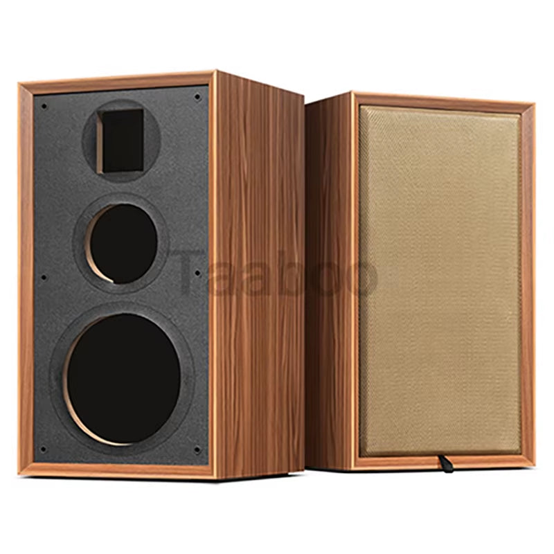 8-Inch Three-Way Labyrinth Bookshelf Speaker Enclosure for DIY High-Fidelity Audio - Artisan Wooden Passive Speaker Box